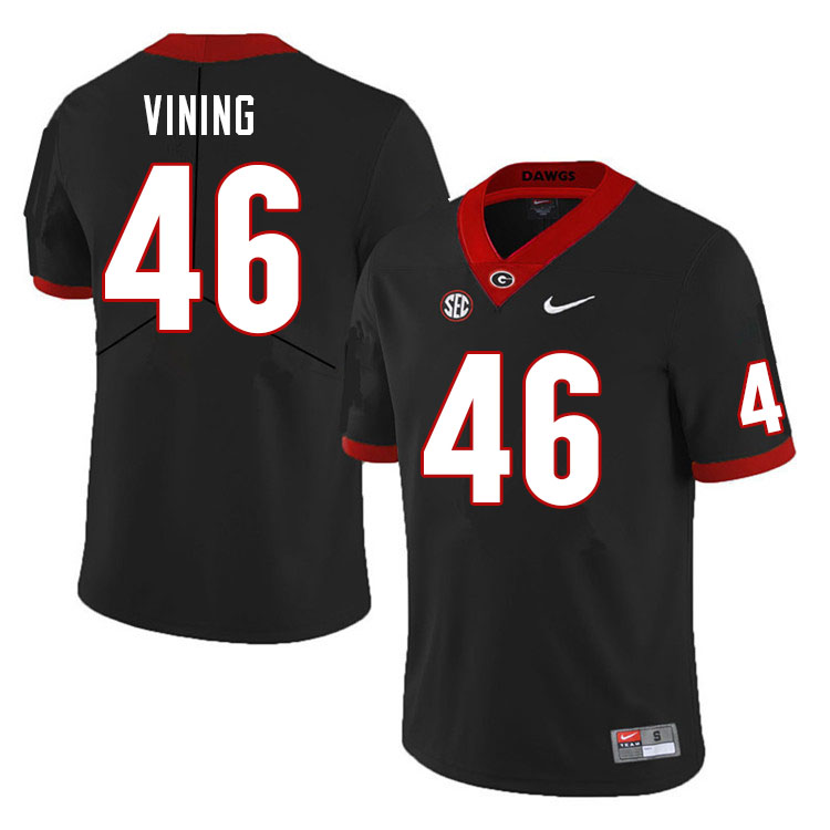 Georgia Bulldogs #46 George Vining College Football Jerseys Sale-Black